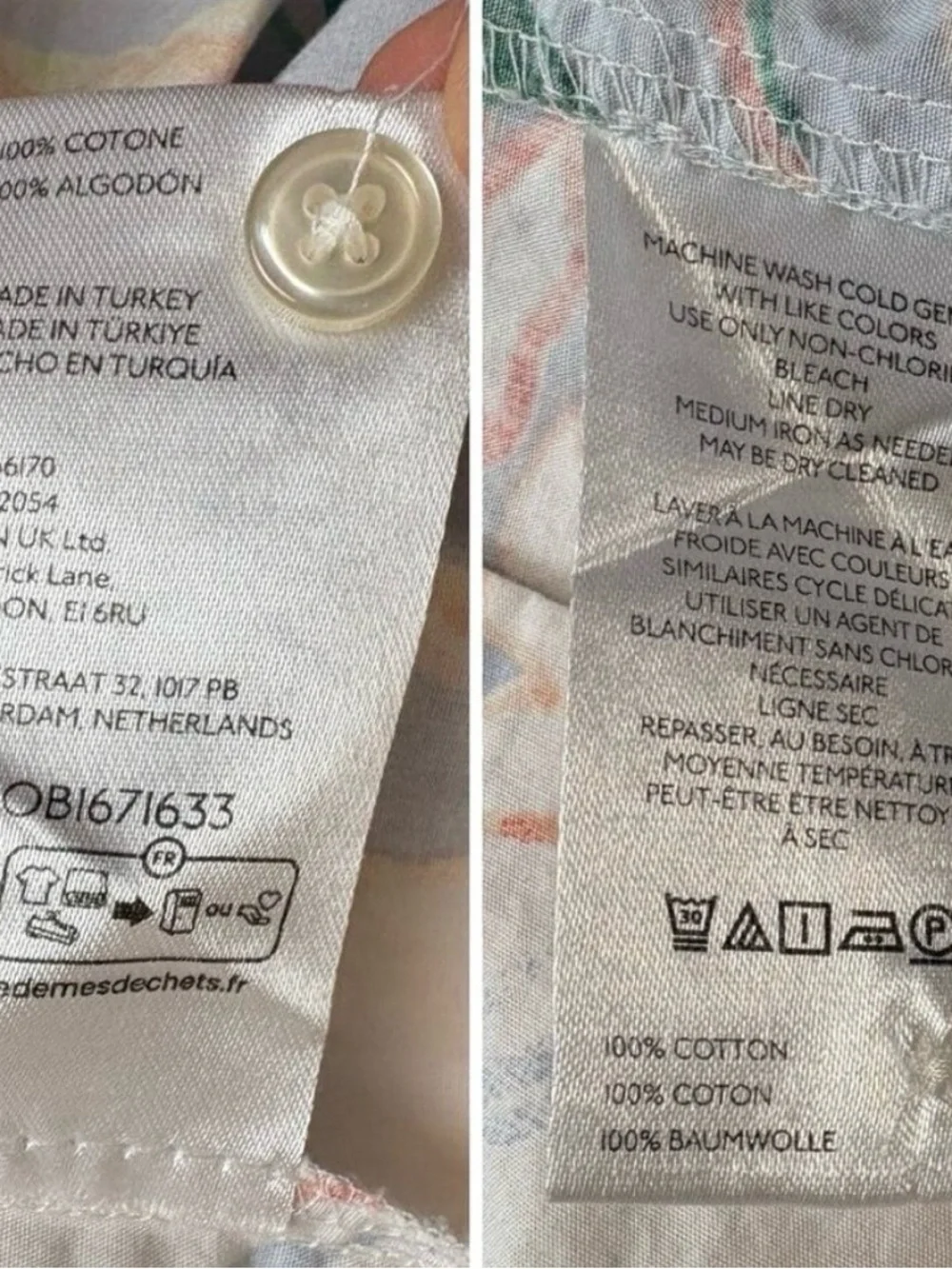 Anthropologie Maeve Bettina Tiered Midi Shirt Dress Blue Multi Floral Size S - Picture 6 of 7